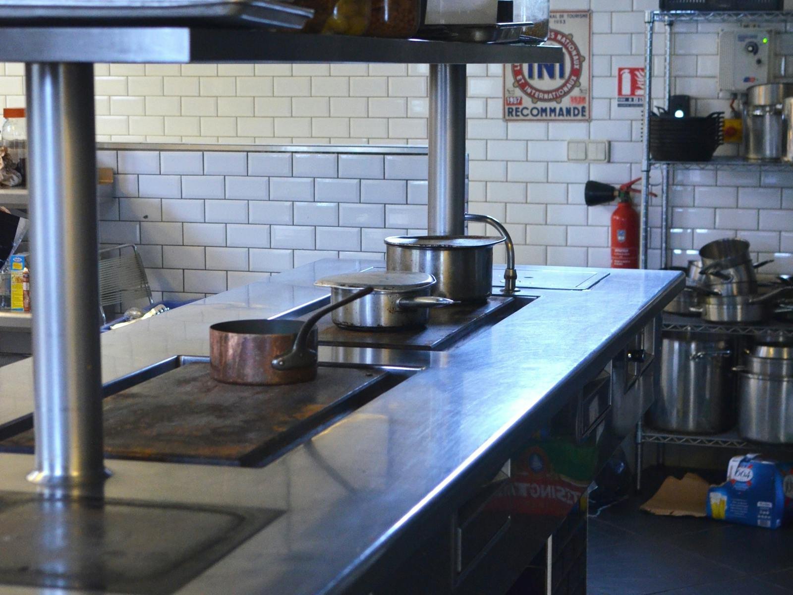 Commercial stainless kitchen ventilation hood